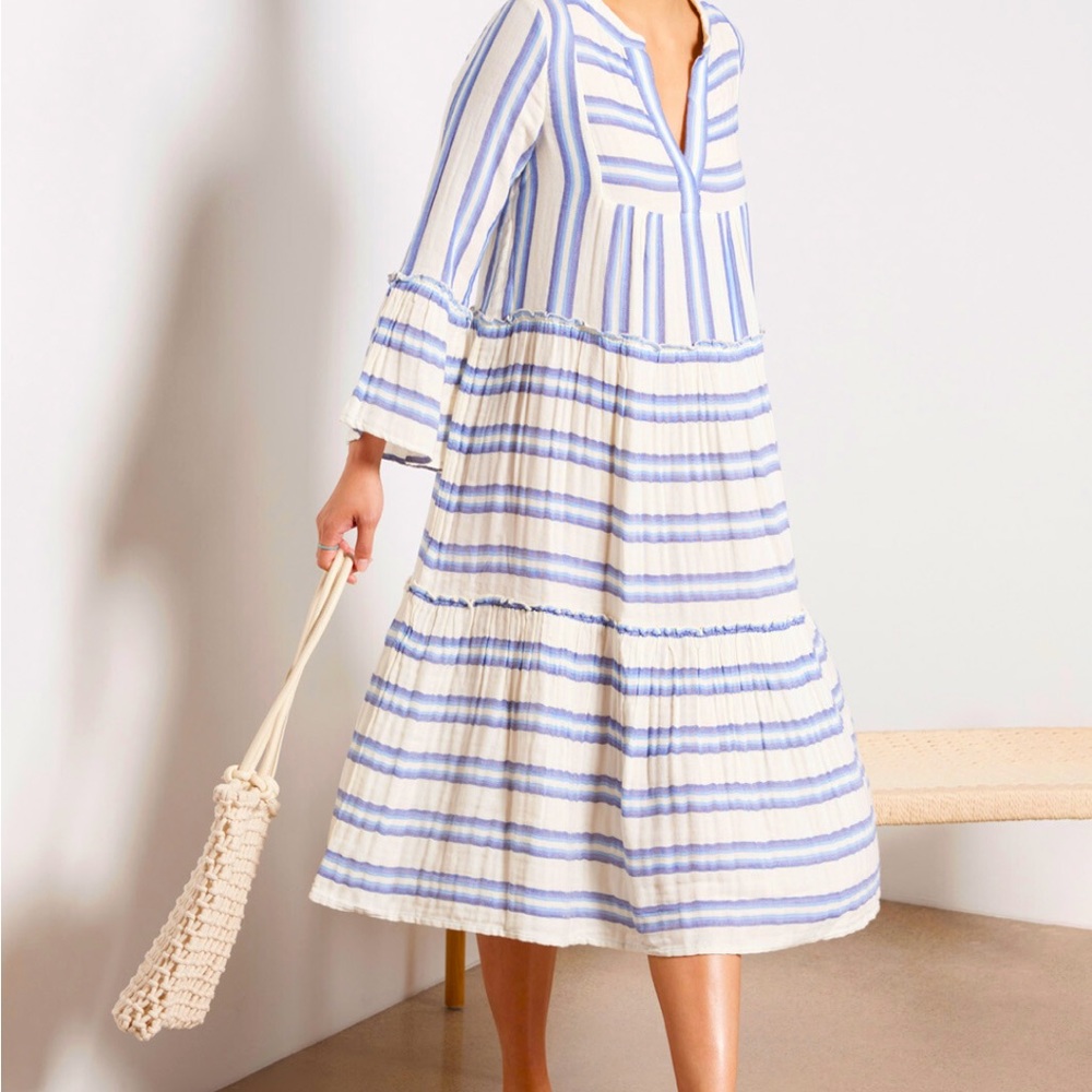 Faherty Dream Cotton Gauze Vida midi dress, size XS, worn once